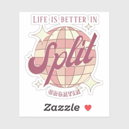 Split Kroatië Retro  feestdag Sticker (Vel)