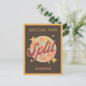 Split Kroatië Retro Partij Briefkaart (Staand voorkant)