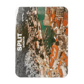 Split Kroatië Vintage Reistekening Magneet (Verticaal)