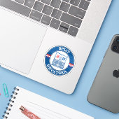 Split Kroatische cirkel embleem Sticker (Laptop met iPhone)
