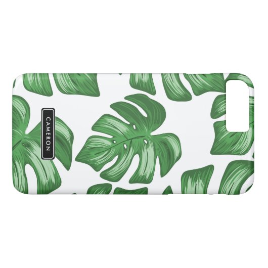 Split Leaf Philodendron Custom iPhone 8 Plus Coque (Dos (Horizontal))