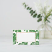 Split Leaf Philodendron Summer Wedding Plaatskaartje (Staand voorkant)