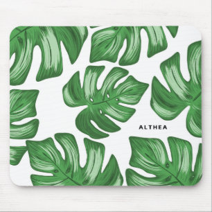 Split Leaf Philodendron Tropical Custom Mousepad Muismat