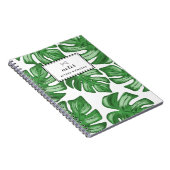 Split Leaf Philodendron Tropical Custom Notitieboe Notitieboek (Rechterzijde)