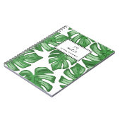 Split Leaf Philodendron Tropical Custom Notitieboe Notitieboek (Linkerzijde)