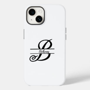 Split Monogram A-Z Zwart-wit Case-Mate iPhone 14 Hoesje