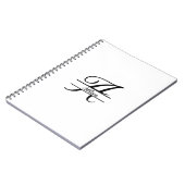 Split Monogram A-Z Zwart-wit Notitieboek (Linkerzijde)