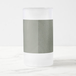 Split Moss Green Frosted Beer Mug - Personnalisabl
