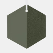 Split Moss Green Hexagon Ornament – (Achterkant)