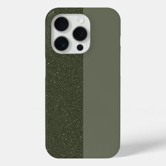 Split Moss Green iPhone 15 Pro Coque - Personnalis (Verso)