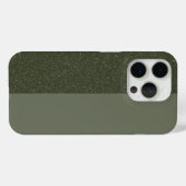 Split Moss Green iPhone 15 Pro Coque - Personnalis (Verso (horizontal))