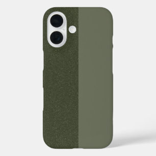 Split Moss Green iPhone 16 Coque - Matte & Parties