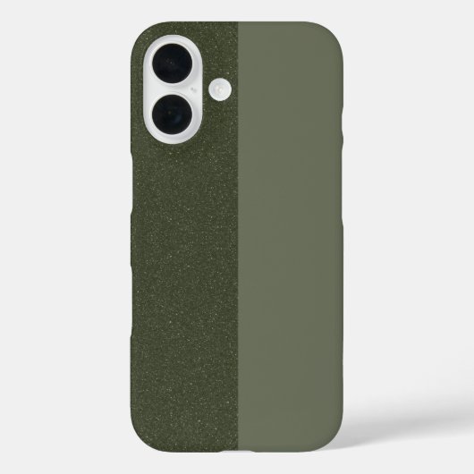 Split Moss Green iPhone 16 Coque - Matte & Parties (Verso)