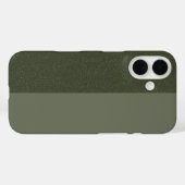 Split Moss Green iPhone 16 Coque - Matte & Parties (Verso (horizontal))