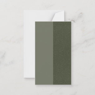 Split Moss Green Textured Flat Kaart – Notitiekaartje