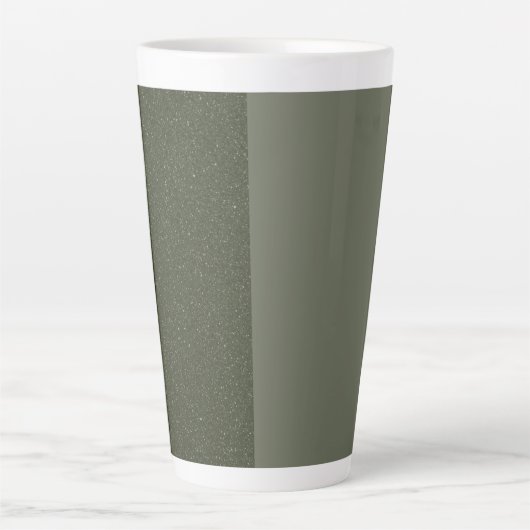 Split Moss Green Textured Latte Mok (Voorkant)