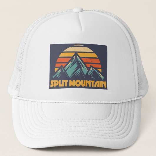 Split Mountain California Retro Turquoise Trucker Pet (Voorkant)