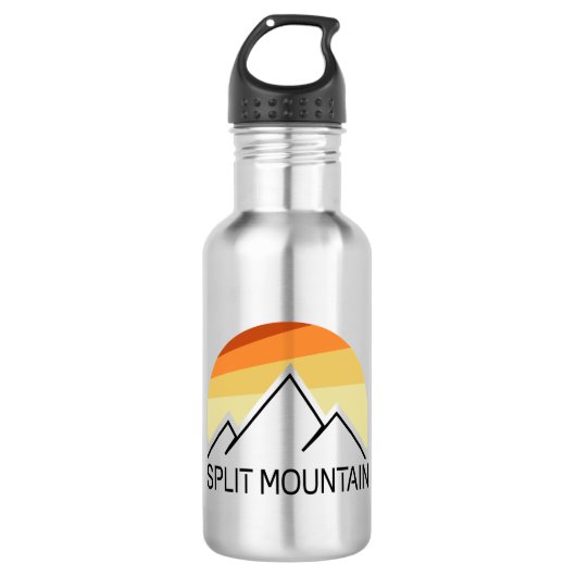 Split Mountain California Retro Waterfles (Voorkant)