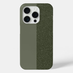 Split Noise Moss Green iPhone 15 Pro Coque (Person