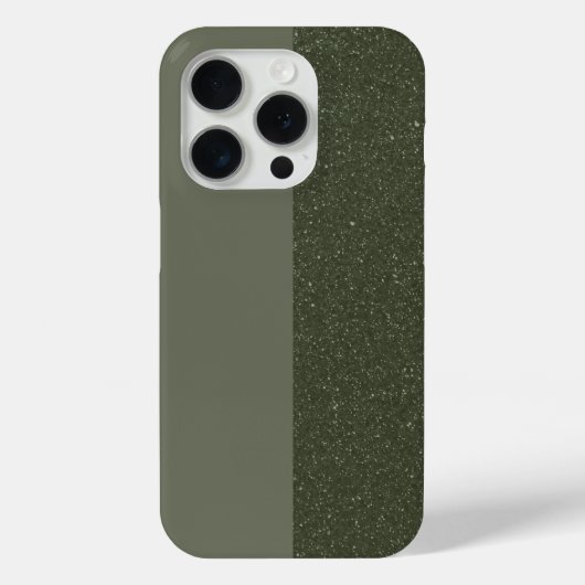 Split Noise Moss Green iPhone 15 Pro Coque (Person (Verso)
