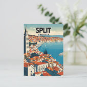 Split Nostalgische Reizen Briefkaart (Staand voorkant)