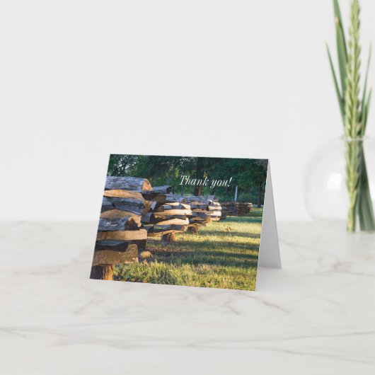 Split Rail Fence Thank You Card Bedankkaart (Voorkant)