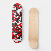 Split Red Camo Skateboard (Voorkant)