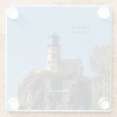 Split Rock Lighthouder van onderzetters van strand (Achterkant)