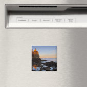 Split Rock Lighthouse bij zonsondergang bij Two Magneet (Insitu (Vaatwasser))