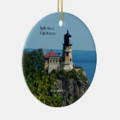 Split Rock Lighthouse, dubbelzijdig versierd Keramisch Ornament (Rechts)