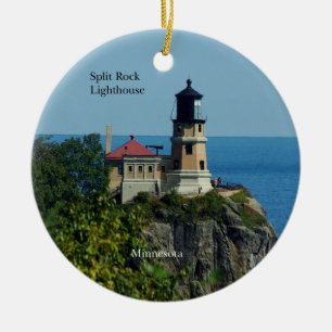Split Rock Lighthouse, dubbelzijdig versierd Keramisch Ornament