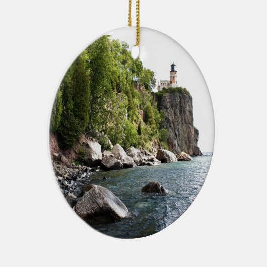 Split Rock Lighthouse Keramisch Ornament (Rechts)