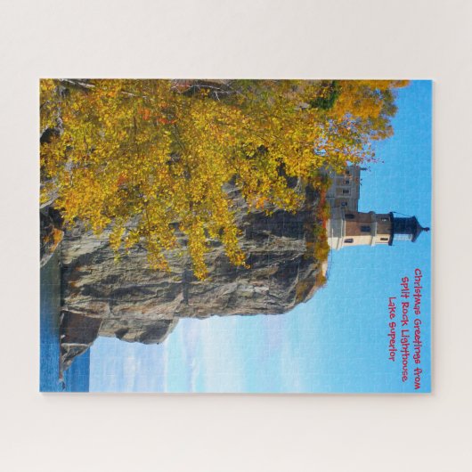 Split Rock Lighthouse Lake Superior. Jigzaag Puzzl Legpuzzel (Horizontaal)
