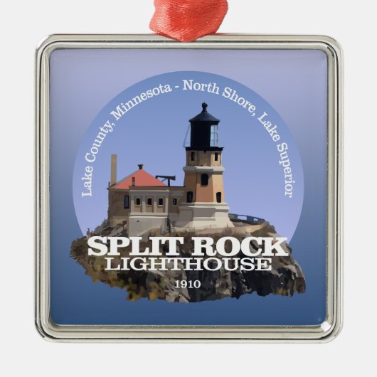 Split Rock Lighthouse Metalen Ornament (Voorkant)