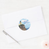 Split Rock Lighthouse Ronde Sticker (Envelop)