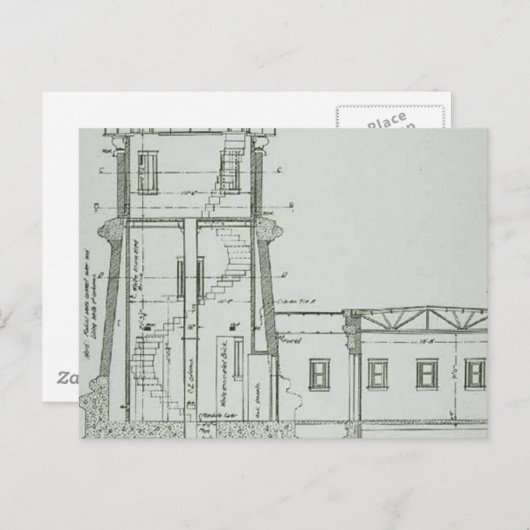 Split Rock Lighthouse Schematics Briefkaart (Voorkant / Achterkant)