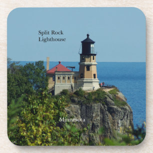 Split Rock Lighthouse set van 6 plastic onderzette Bier Onderzetter