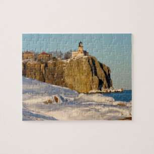 Split Rock Lighthouse State Park aan het meer Legpuzzel
