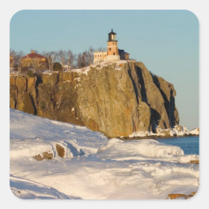 Split Rock Lighthouse State Park aan het meer Vierkante Sticker