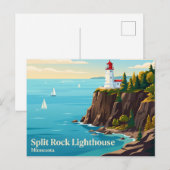 Split Rock Lighthouse State Park VS Briefkaart (Voorkant / Achterkant)