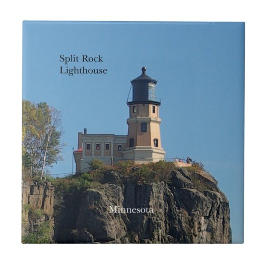 Split Rock Lighthouse van strand tegel Tegeltje (Voorkant)