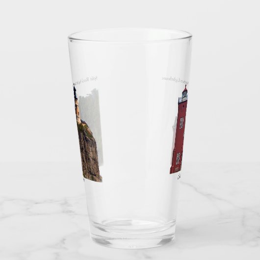 Split Rock/Two Harbors Lighthouders glass Glas (Links)
