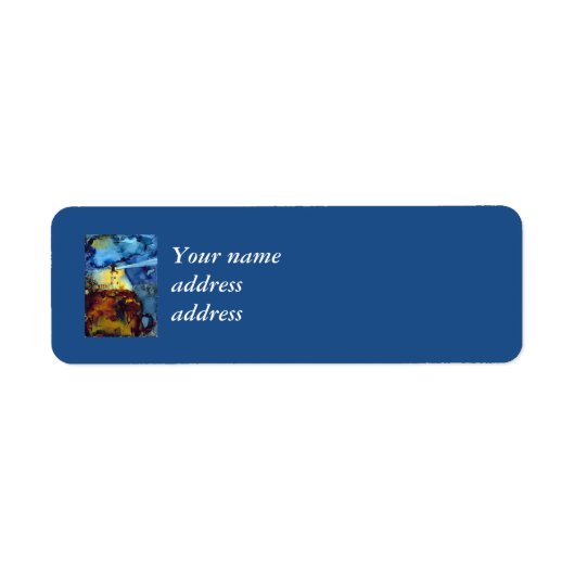 Split Rock vuurtoren bij nacht Etiket (Voorkant)