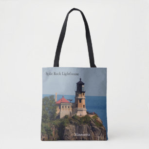 Split Rock Vuurtoren in de hele canvas tas