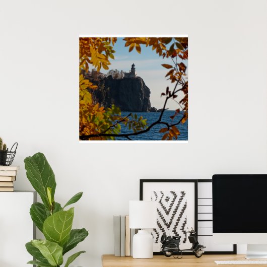 Split Rock vuurtoren in het najaar Poster (Thuiskantoor)