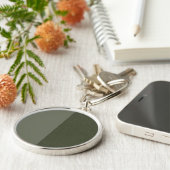 Split-Texture Moss Groene Sleutelhanger – (Zijkant)