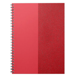Split-Texture Tomato Red Spiral Notitieboek (Custo