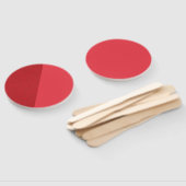 Split Textuur Tomaat Rood Custom Hand Fan Handwaaier (Niet-gemonteerd)