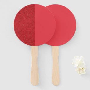Split Textuur Tomaat Rood Custom Hand Fan Handwaaier