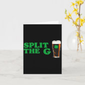 Split the g funny irish beer quote kaart (Gele Bloem)